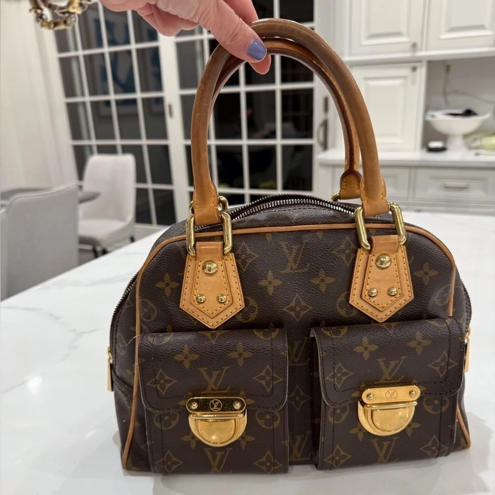 Louis Vuitton Monogram Manhattan PM logo Handbag 2005 collection 100% Authentic - Picture 1 of 16